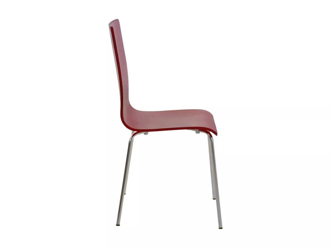 Lot de 4 Chaise de conférence - Bois & Antique - Rouge - PEPE