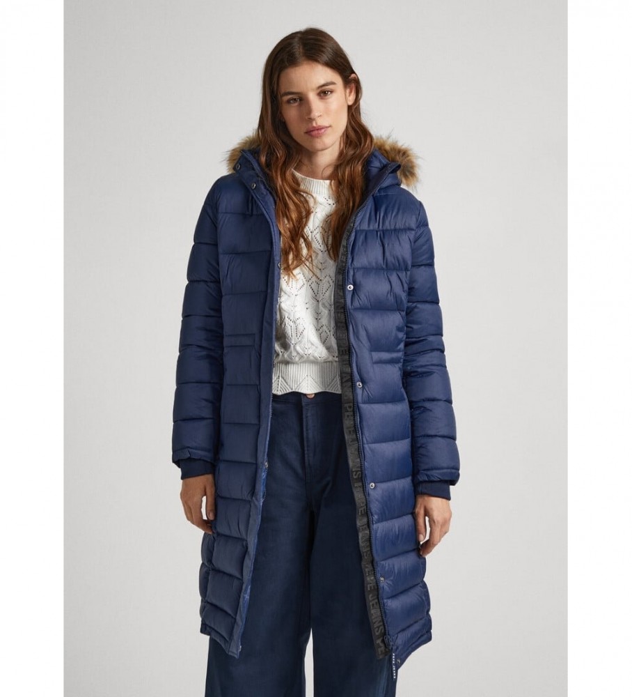 Casaco longo azul-marinho Pepe Jeans May