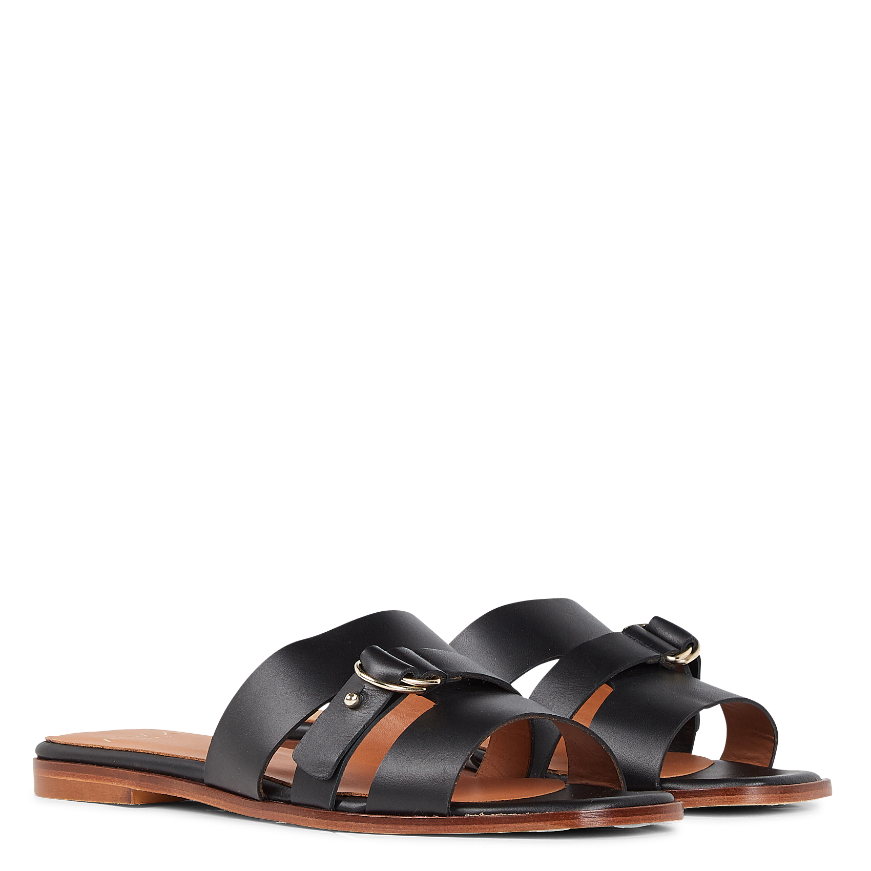 NATALIA - Mules en cuir | Noir
