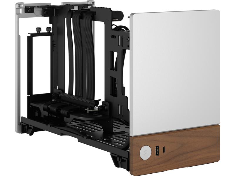 Fractal Design PC-Gehäuse Terra Silver Kompaktes Mini-ITX Gehäuse mit stilvoller, moderner Optik