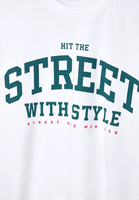 T-Shirt mit Frontprint - White