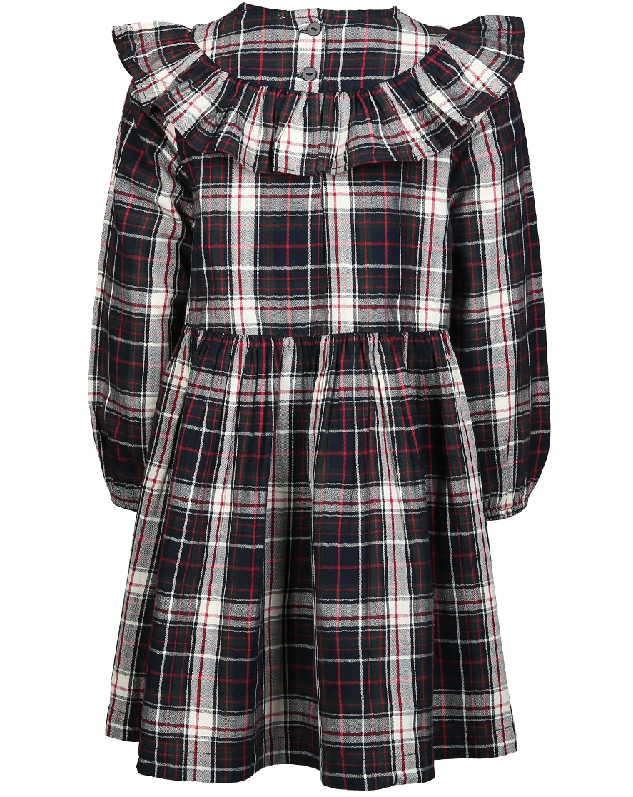 Langarmkleid DALJANA kariert in dark blue