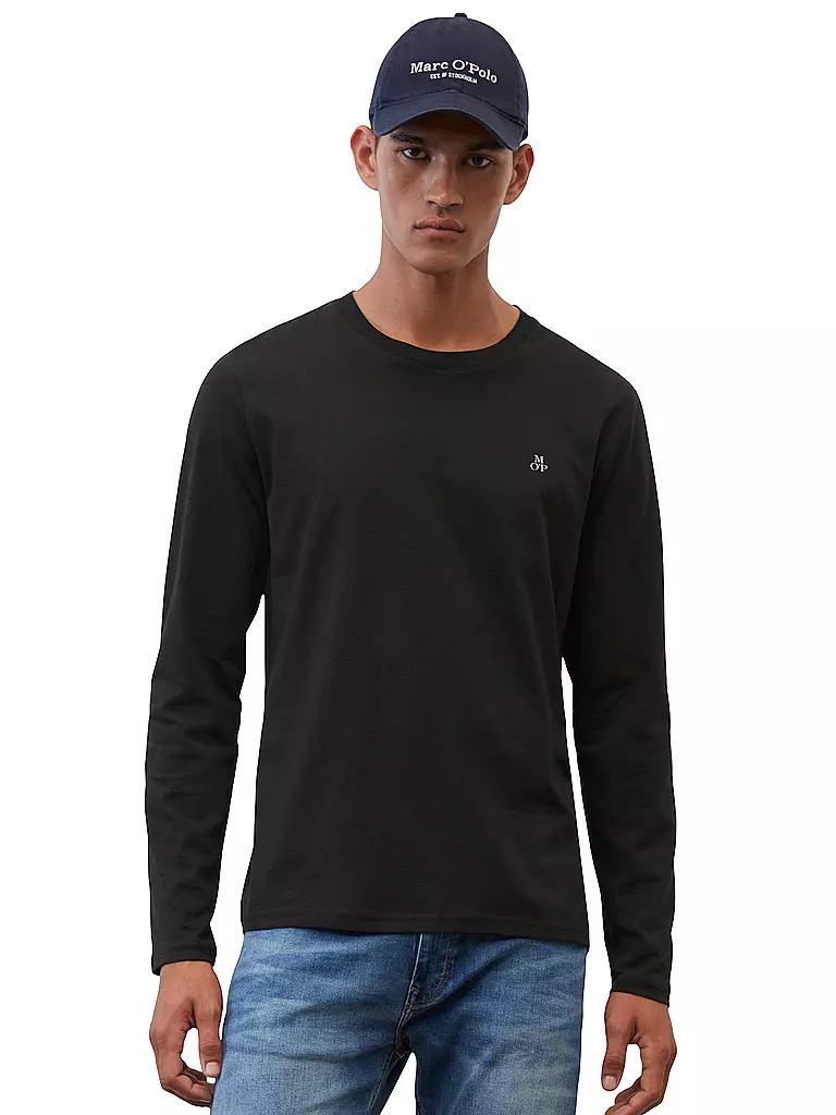 MARC O'POLO Langarmshirt  schwarz