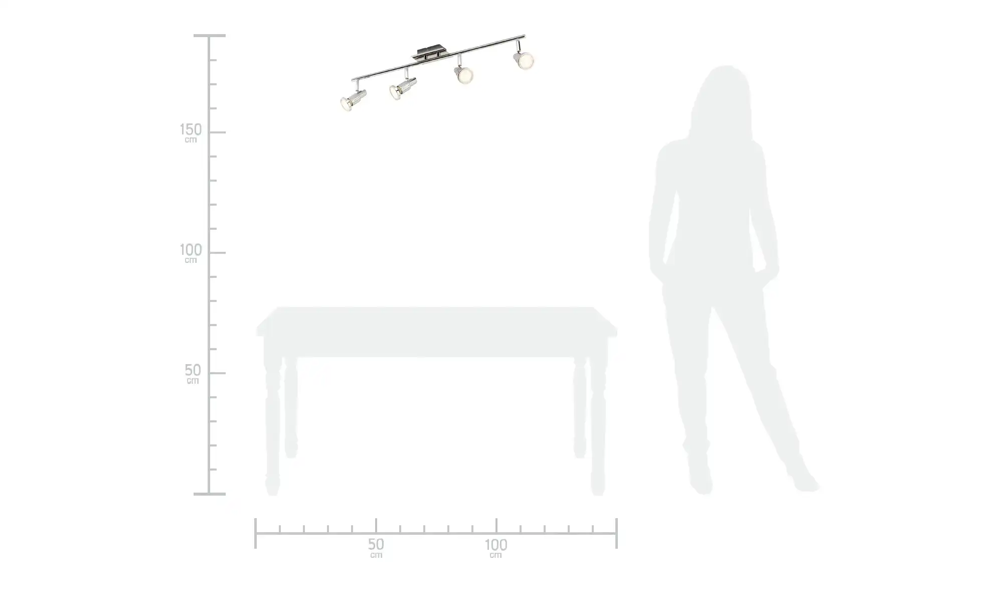 KHG LED-Deckenstrahler mit 4 schwenkbaren Spots