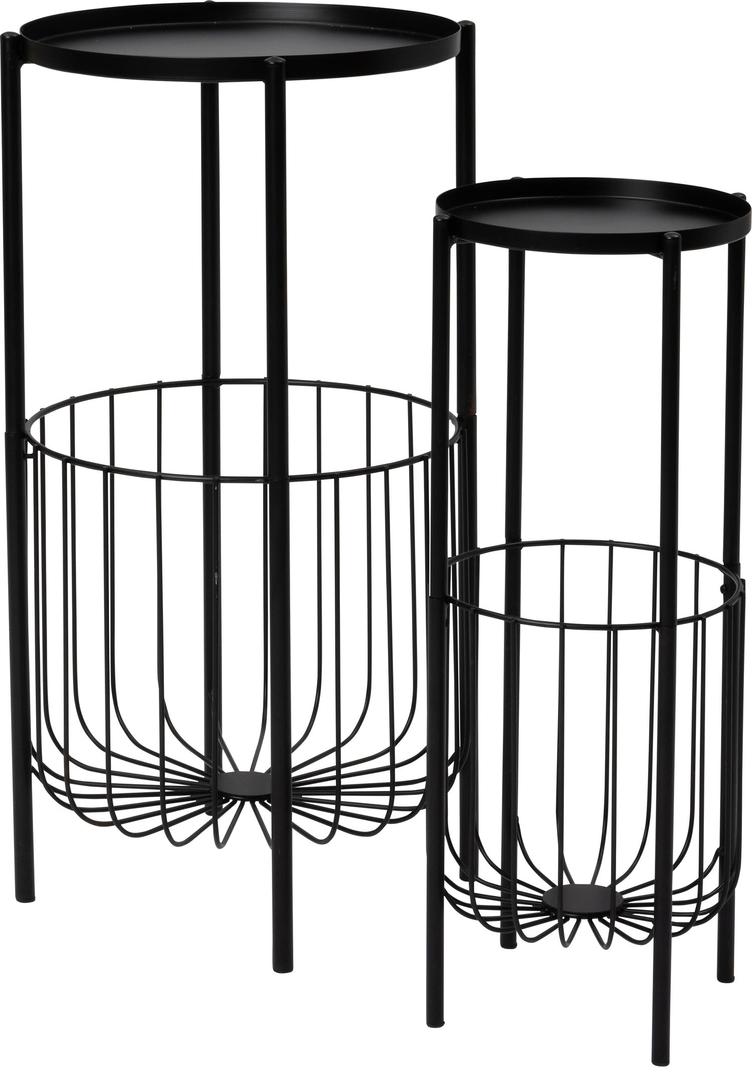Intratuin Lia bijzettafel zwart D 38 H 70 cm