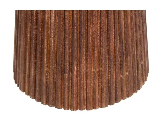 Table basse collection RIMBAUD effet bois brun clair diamètre 50 cm