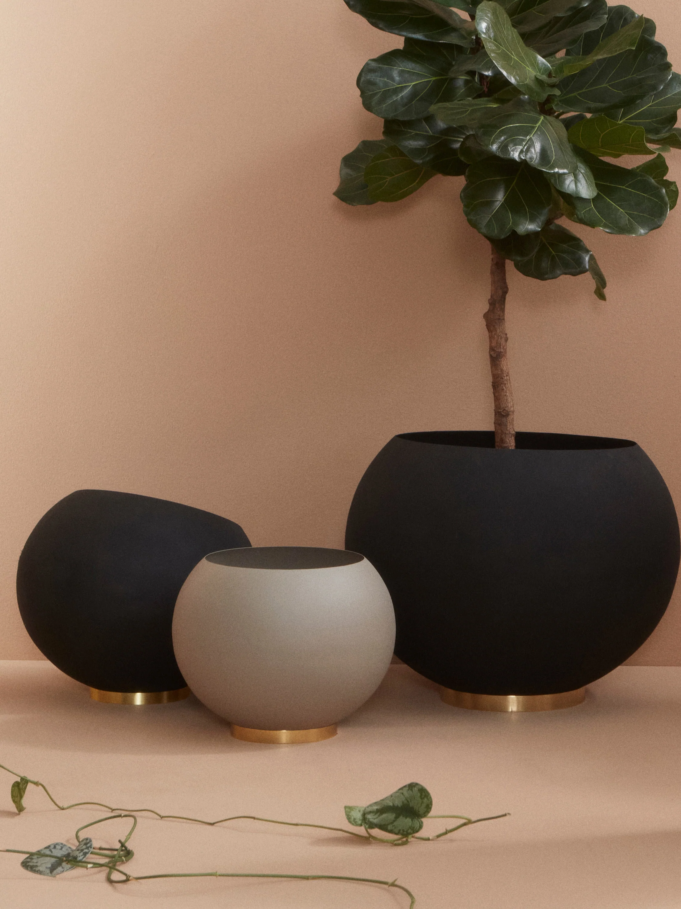 Plantenpot Globe van metaal