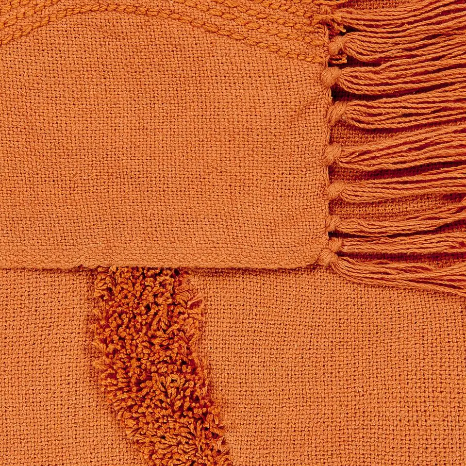 KHARI - Plaid - Oranje - 125 x 150 cm - Katoen