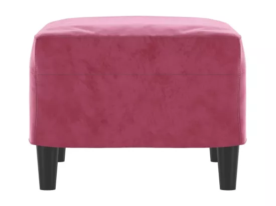 Repose-pied Rouge bordeaux 60x50x41 cm Velours