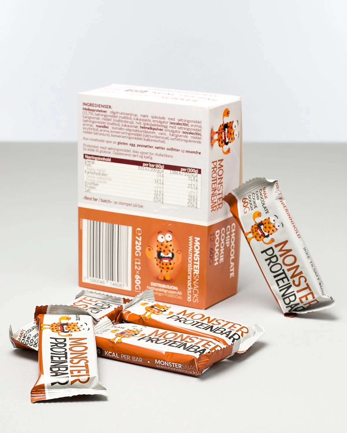 Monster Fiber Proteinbar Cookie Dough 12x60g