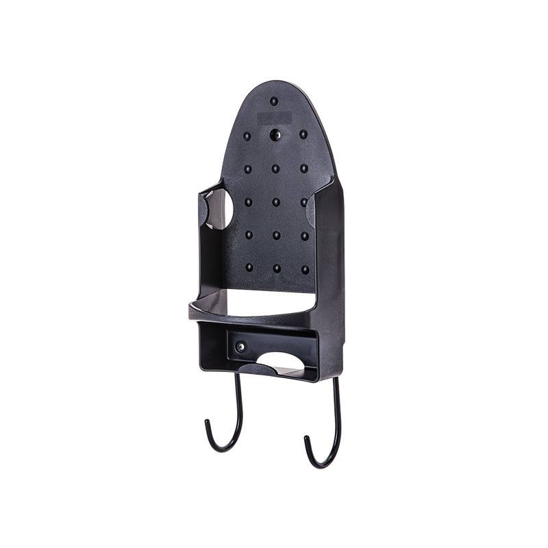 (400x145x100mm) Universal Metall Bügeleisen Organizer Glätteisen Wand Halterung Bügelbrett Ständer - Schwarz