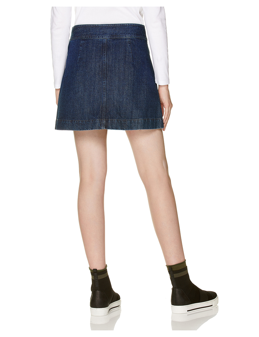 Short Skirt Lady Blue Denim
