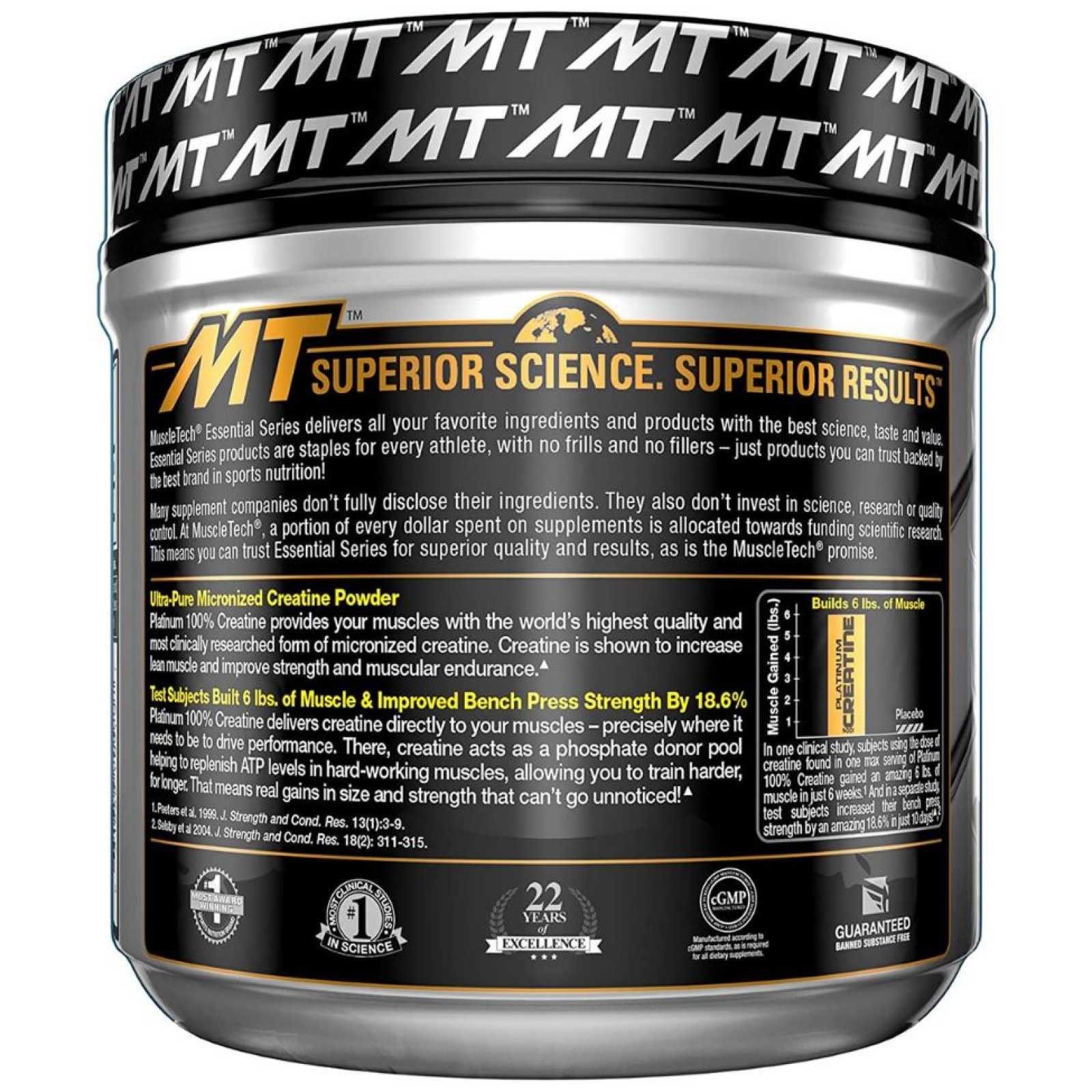 MuscleTech 100% Creatina Platinum 200g