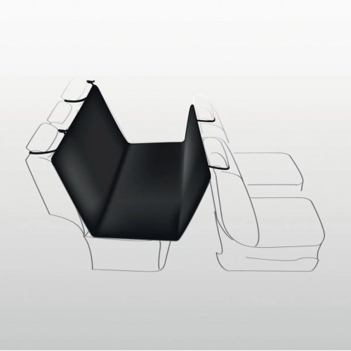Capa para assento de carro com bolsos, preta