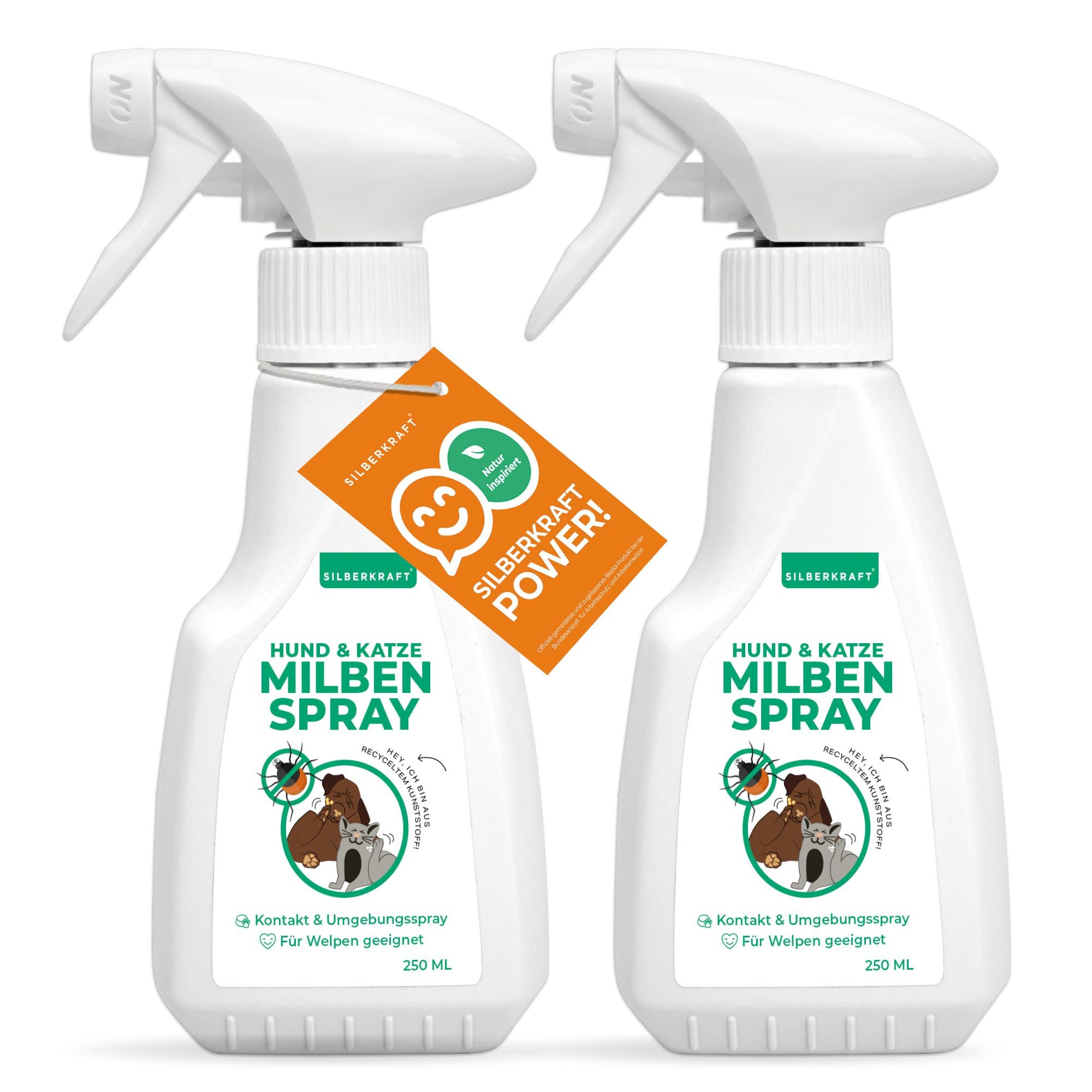 SILBERKRAFT Milbenspray Hunde & Katzen