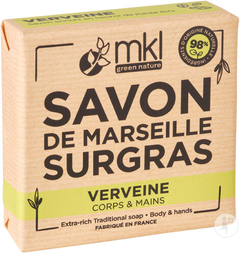 MKL Green Nature Savon De Marseille Solide Surgras Verveine Bio 100g