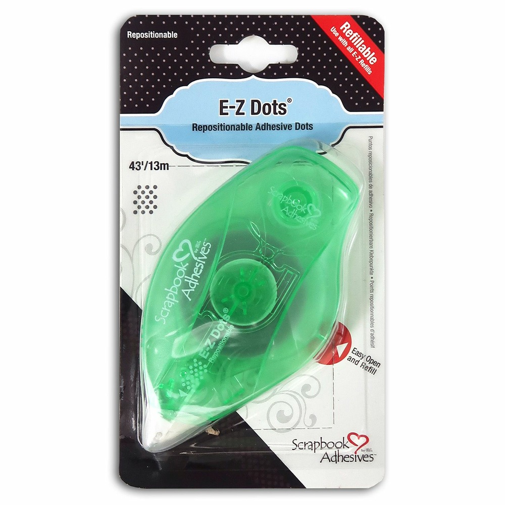 Dévidoir rechargeable e-z dots transparent 13 m + recharge