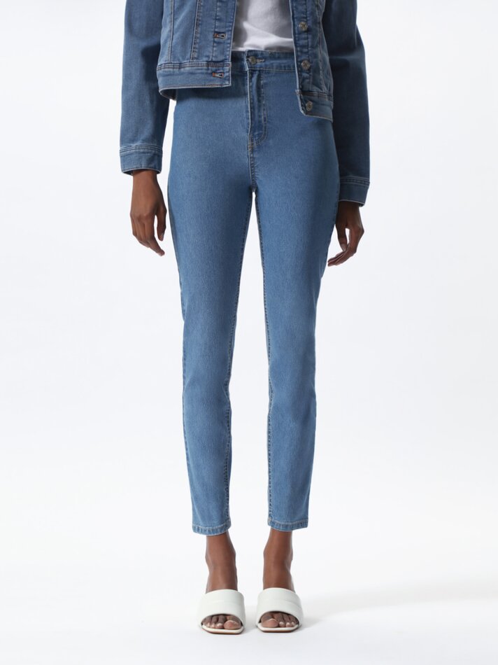 Calça jeans jegging - Azul