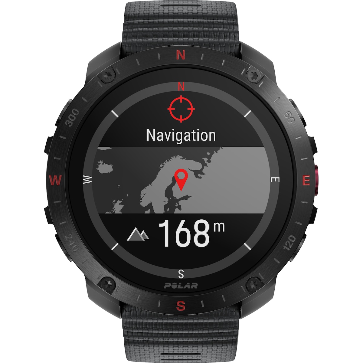 Polar Grit X2 Pro Sport Watch S-L med pulssender (sort)