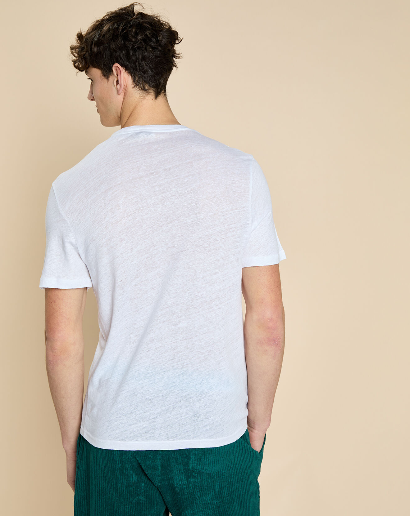 Harris Wilson T-Shirt 100% Lin Humbert blanc