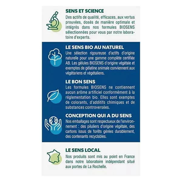 Biosens Organic Sleep Serenity 45 cápsulas vegetais