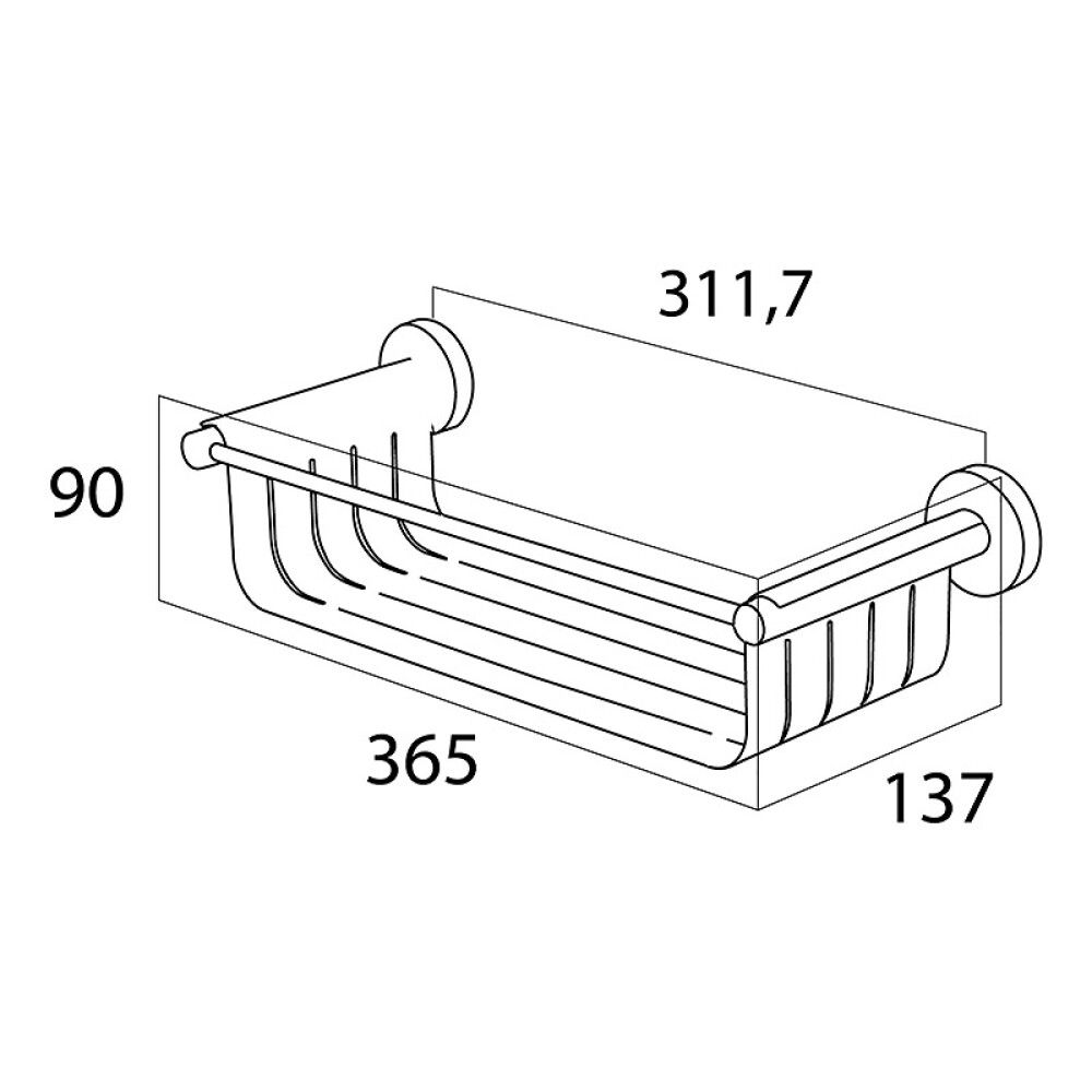 DUSJKURV TIGER BOSTON 26,5CM SVART