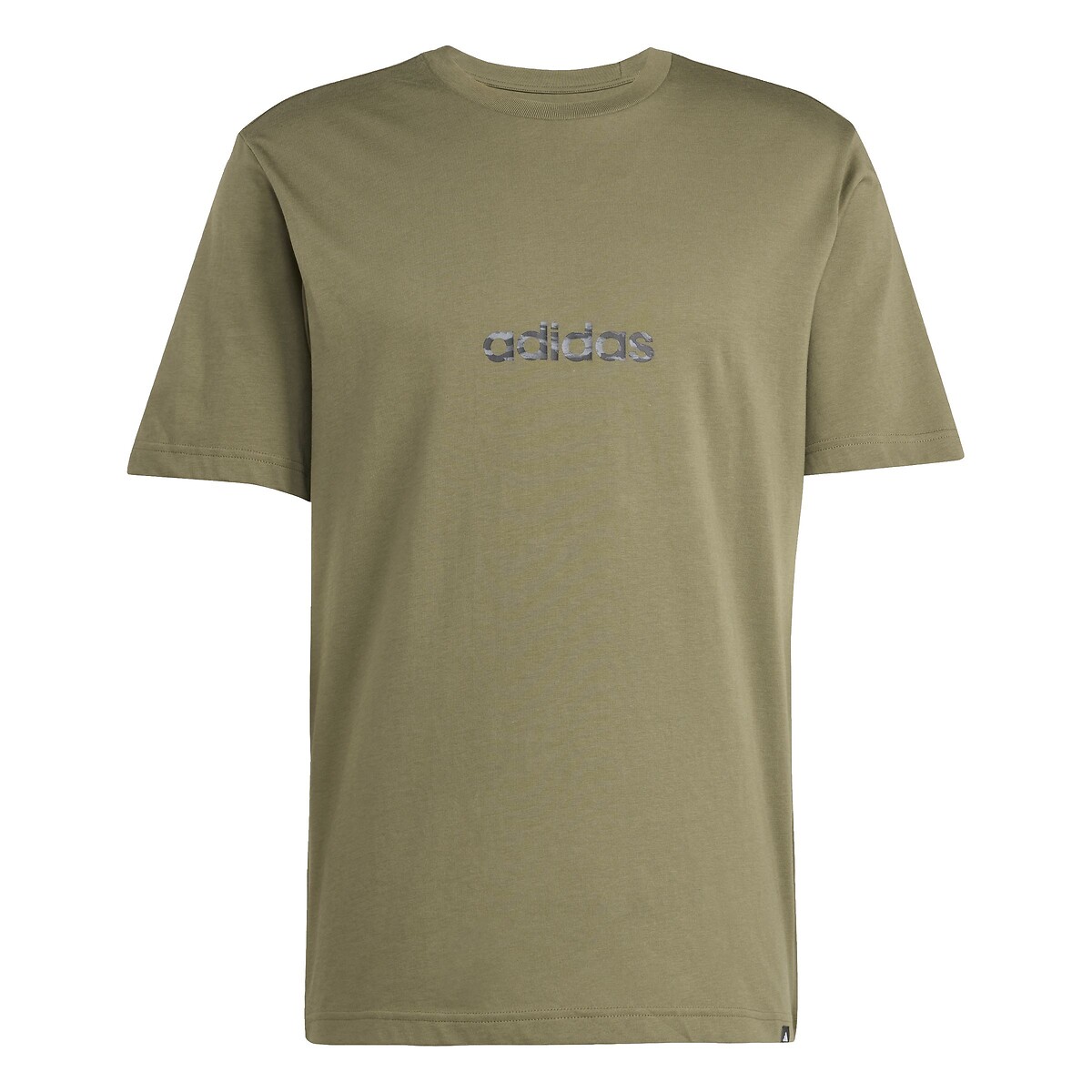 ADIDAS ROUPAS ESPORTIVAS<br>Camiseta de manga curta com logo linear e estampa camuflada
