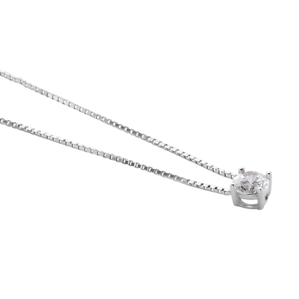 Collier Germinie Argent Blanc Oxyde De Zirconium