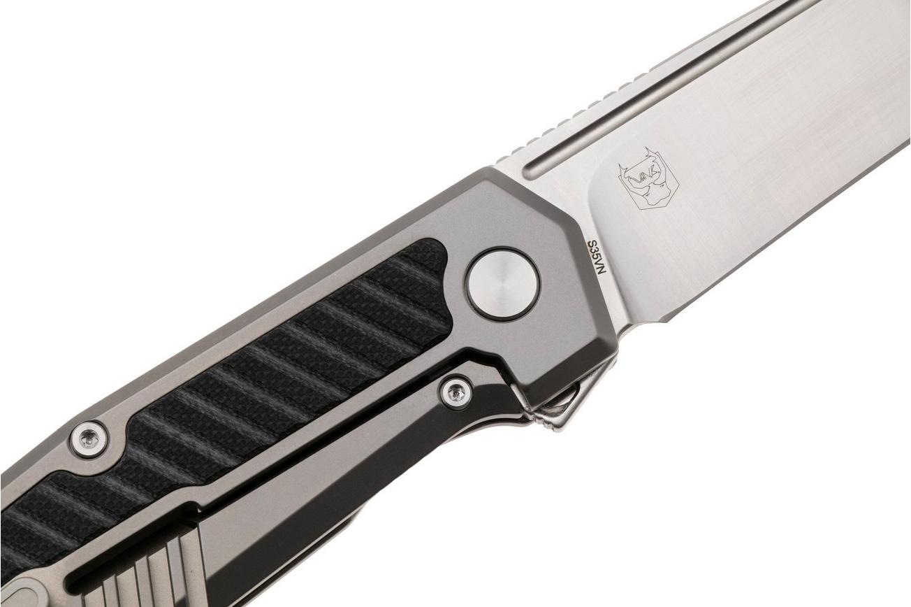 Real Steel Rokot Premium 7645B Satin S35VN, Titanium Black G10 Inlay, zakmes