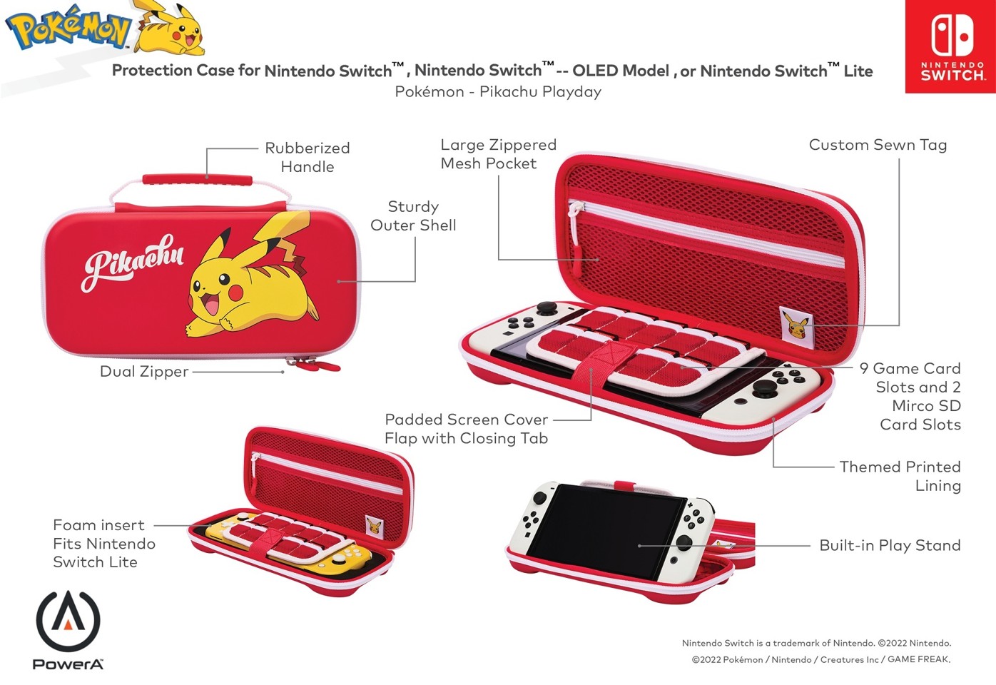 PowerA Protection Case - Pikachu - Nintendo Switch /Nintendo Switch