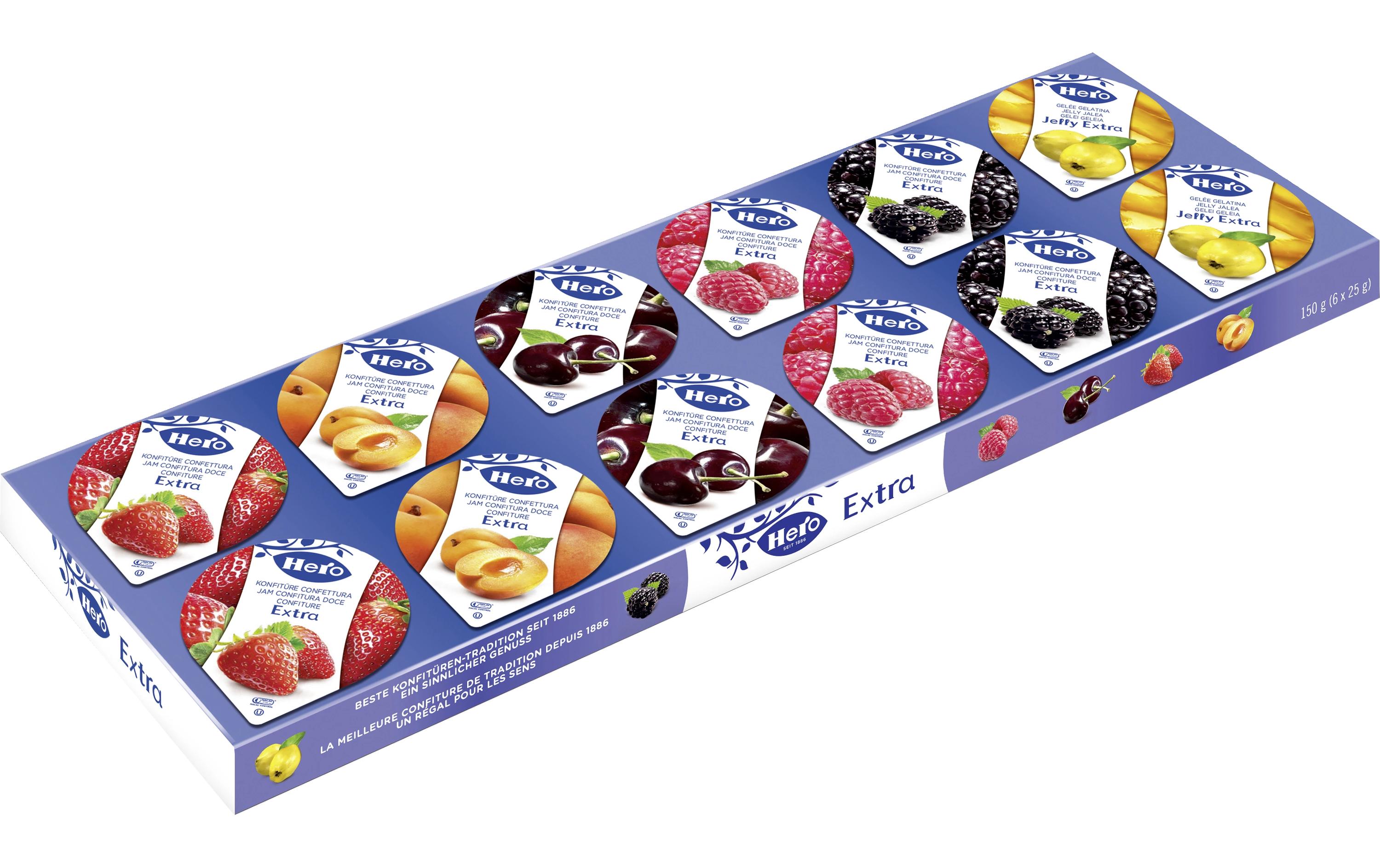 Brotaufstrich Konfitüre assortiert 12 x 25 g (300 g)Feiner Fruchtaufstrich im Mix