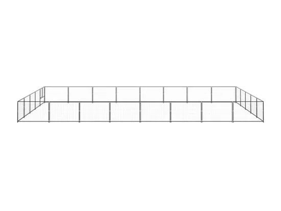 Chenil extérieur cage enclos noire 800 x 500 x 70 cm 02_0000535