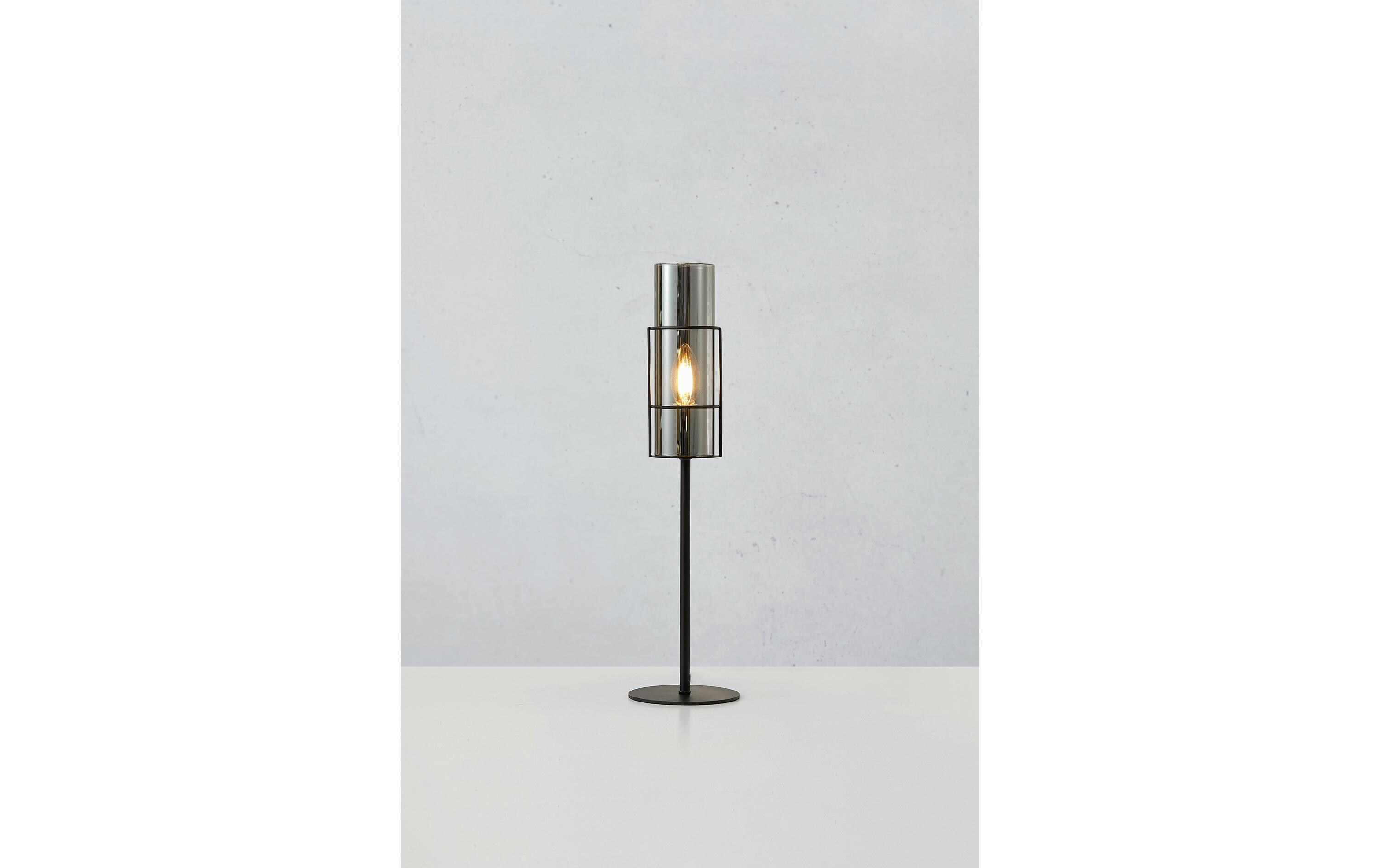 Tischleuchte Tubo 1L, E14, 50 cm, Schwarz/SmokeWohnraumleuchte