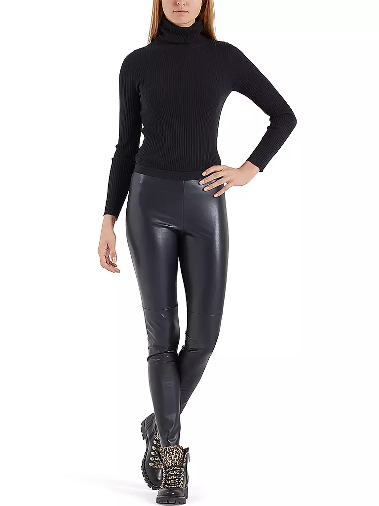 MARC CAIN Leggings in Lederoptik blau