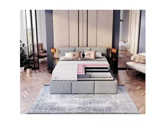 Matelas LIVRA - Mémoire de Forme - Latex - Epaisseur 22 cm 160 x 200 cm cm