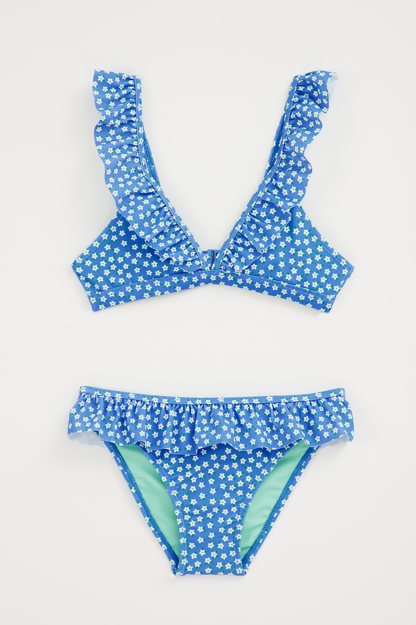 Meisjes bikini met desisn WE Fashion Pastelblauw