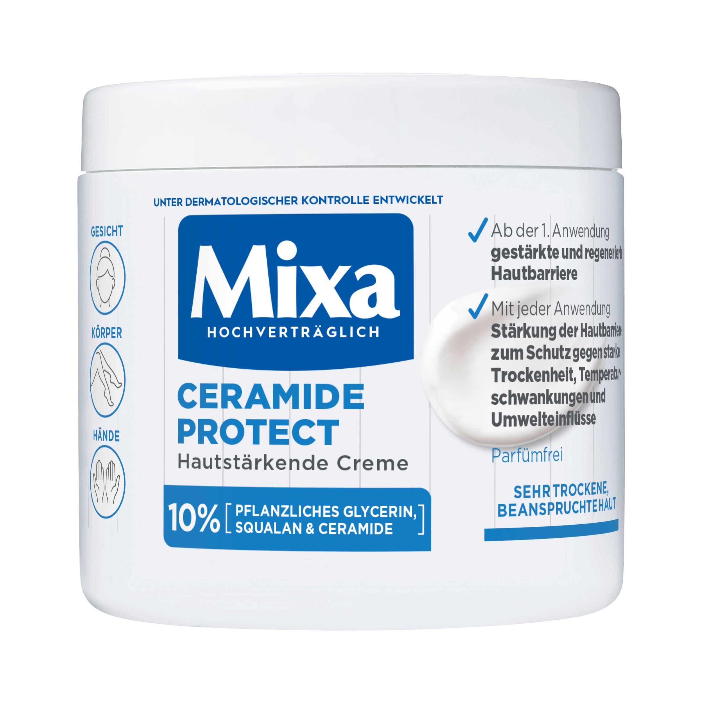 MIXA Ceramide Deep Moisture Hautstärkende Creme<br>400 ml, Creme, Gesicht Körper und Hände
