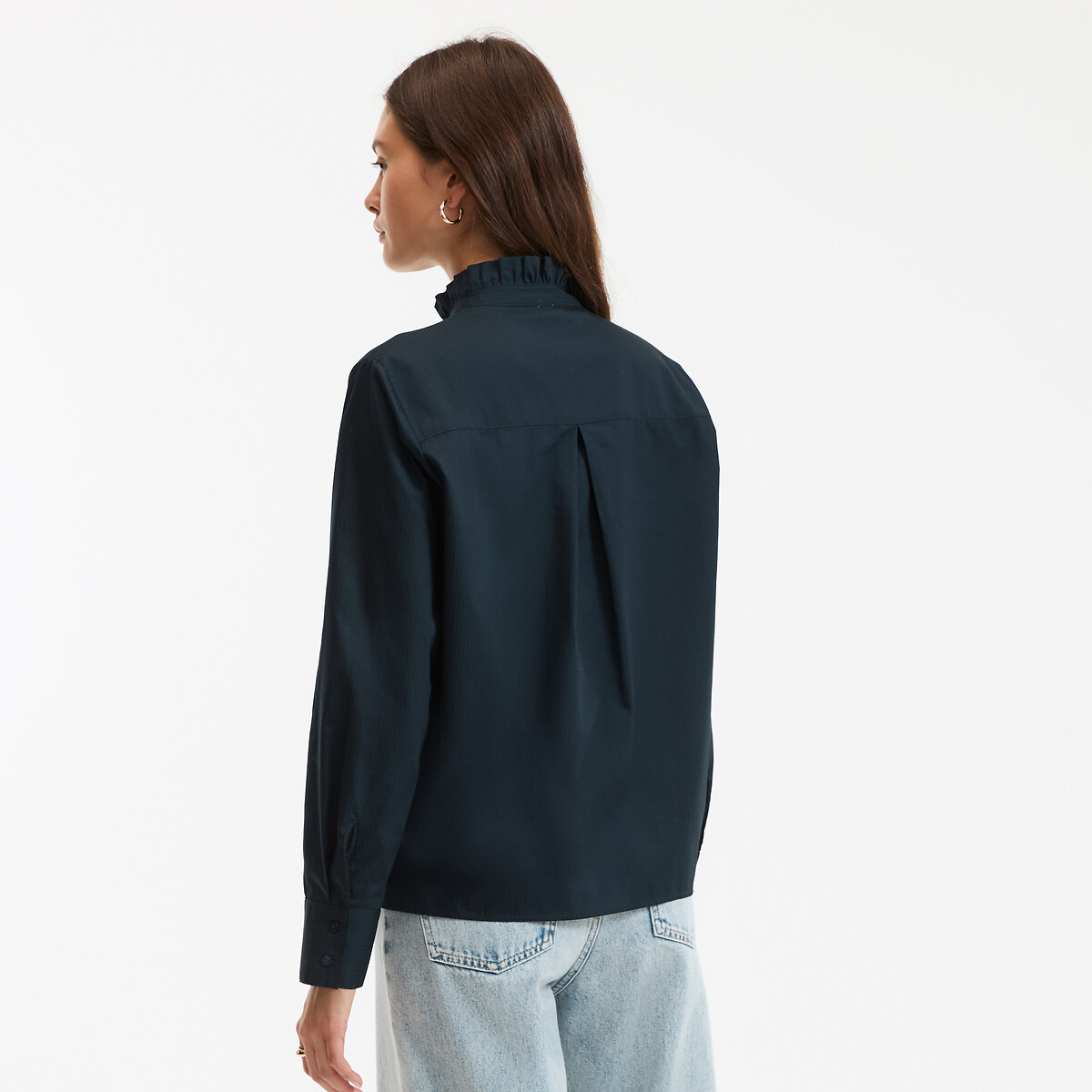 COLEÇÃO LA REDOUTE<br>Camisa com gola vitoriana e mangas compridas