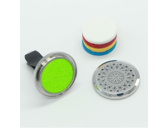 ZEN AROME - Diffuseur d'huiles essentielles pour voiture en inox clip'ar...