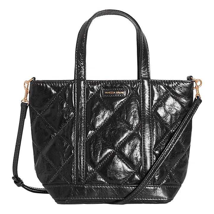 Vanessa Bruno Cabas Small Matelassé Cuir Froissé | Noir