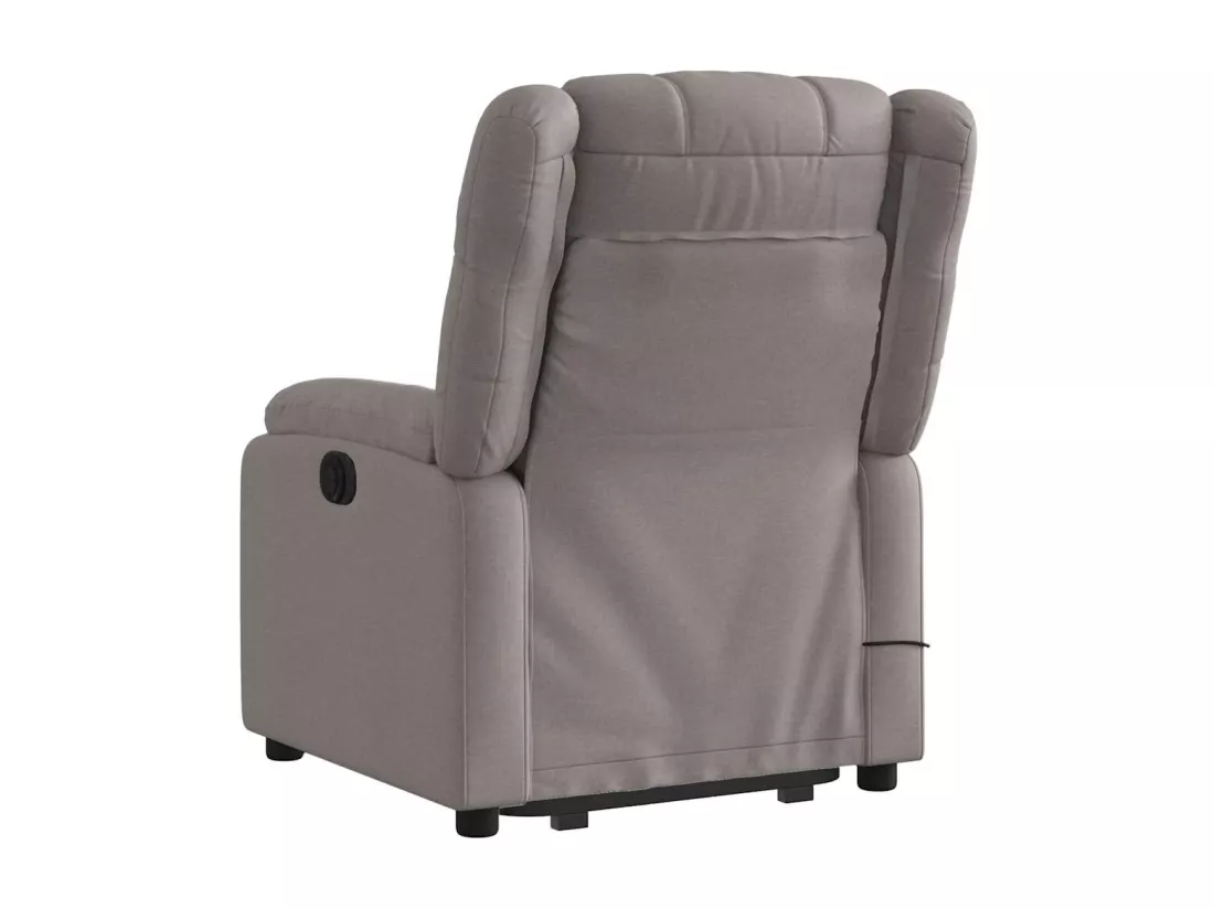 Fauteuil inclinable massant électrique Taupe Tissu