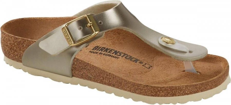 Birkenstock Meisjes Sandalen Gizeh Kids BS Electric Metallic Gold(narrow) Goud