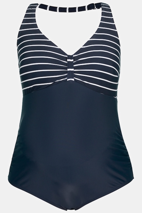 Bellieva-Badeanzug, Streifen, Umstandsmode, Softcups
