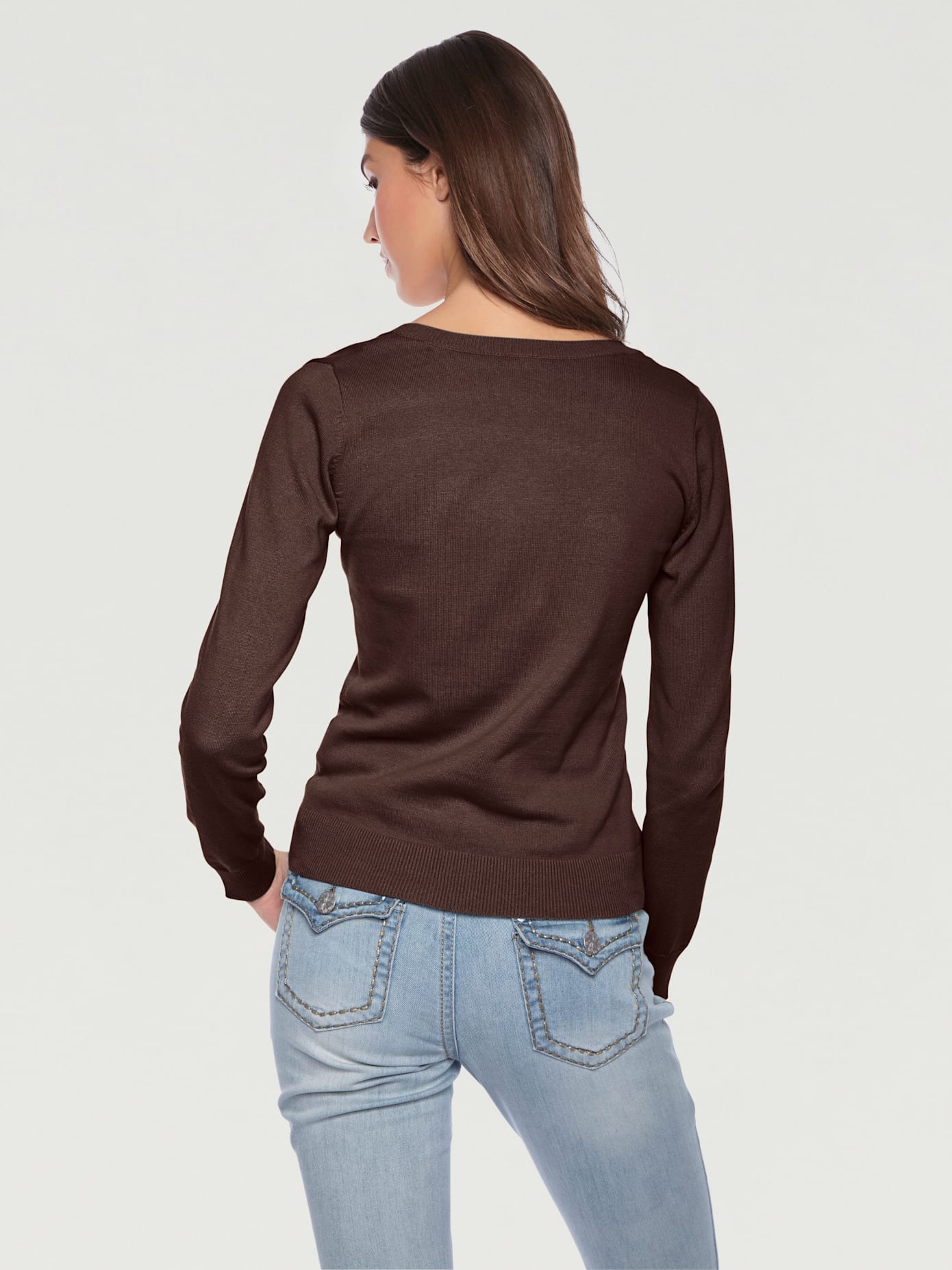Pull col rond basique et facile à associer, coloris tendance