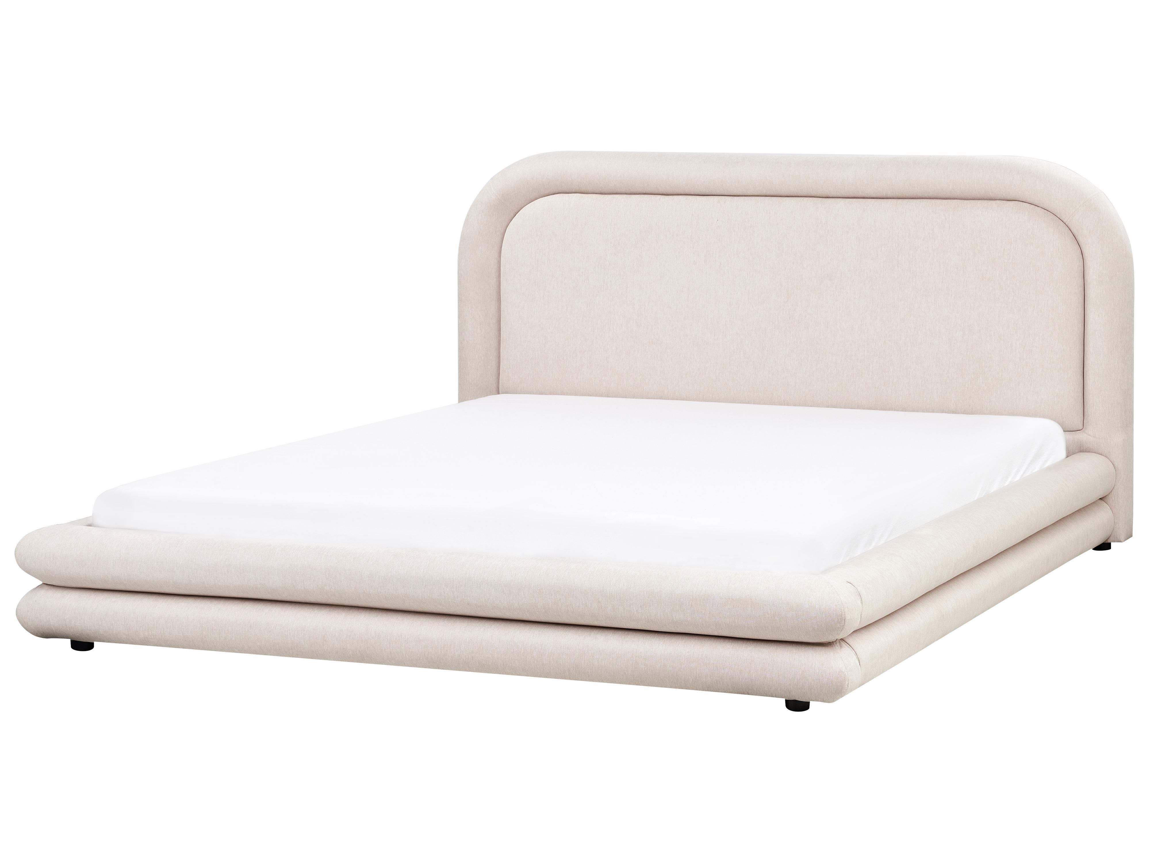 Bed Kunstlinnen LAVARDENS 180 x 200 cm Lichtbeige