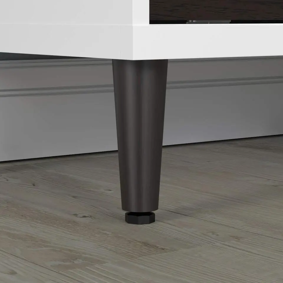 Hioshop Evolution wandkast 3 deuren- 6 planken wit- zwart