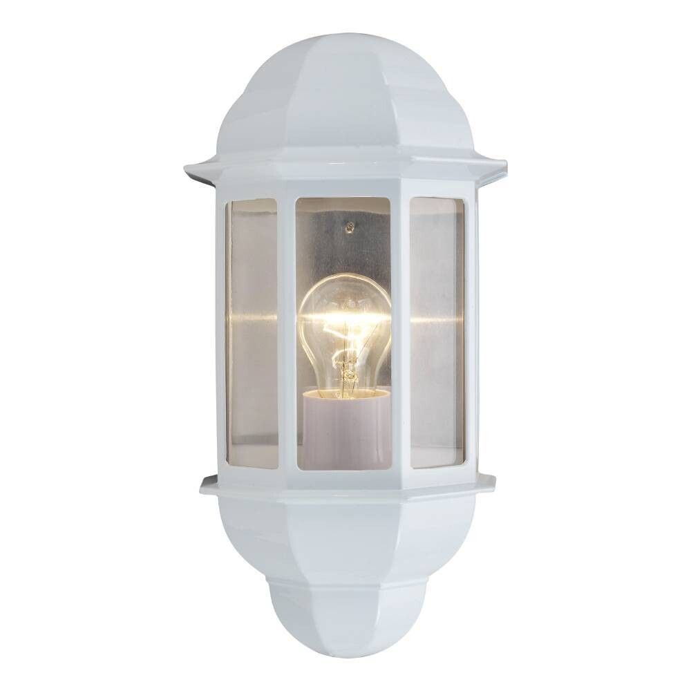 VEGGLAMPE EGLO RISØR UTELYS1X60W E27 IP44 HVIT