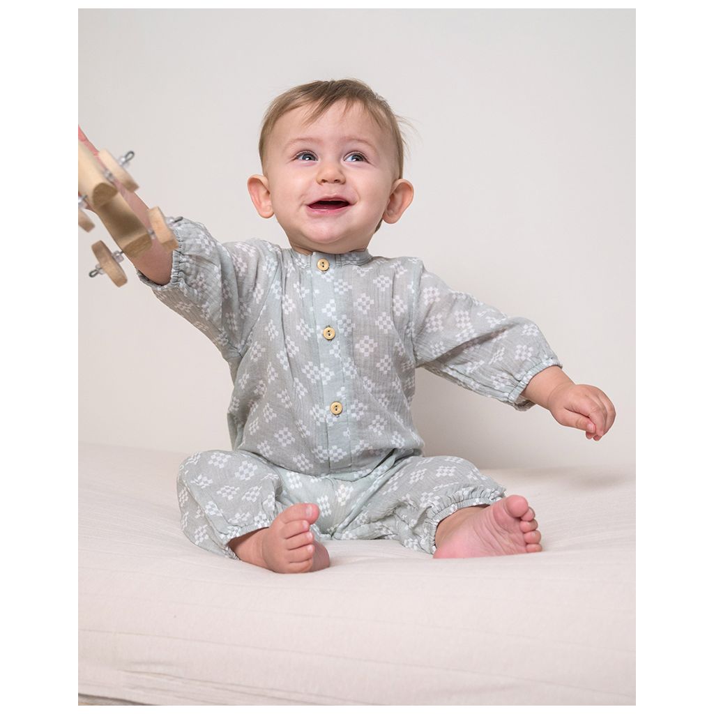 LodgerLodger   Strampler Tribe Muslin silt green 62