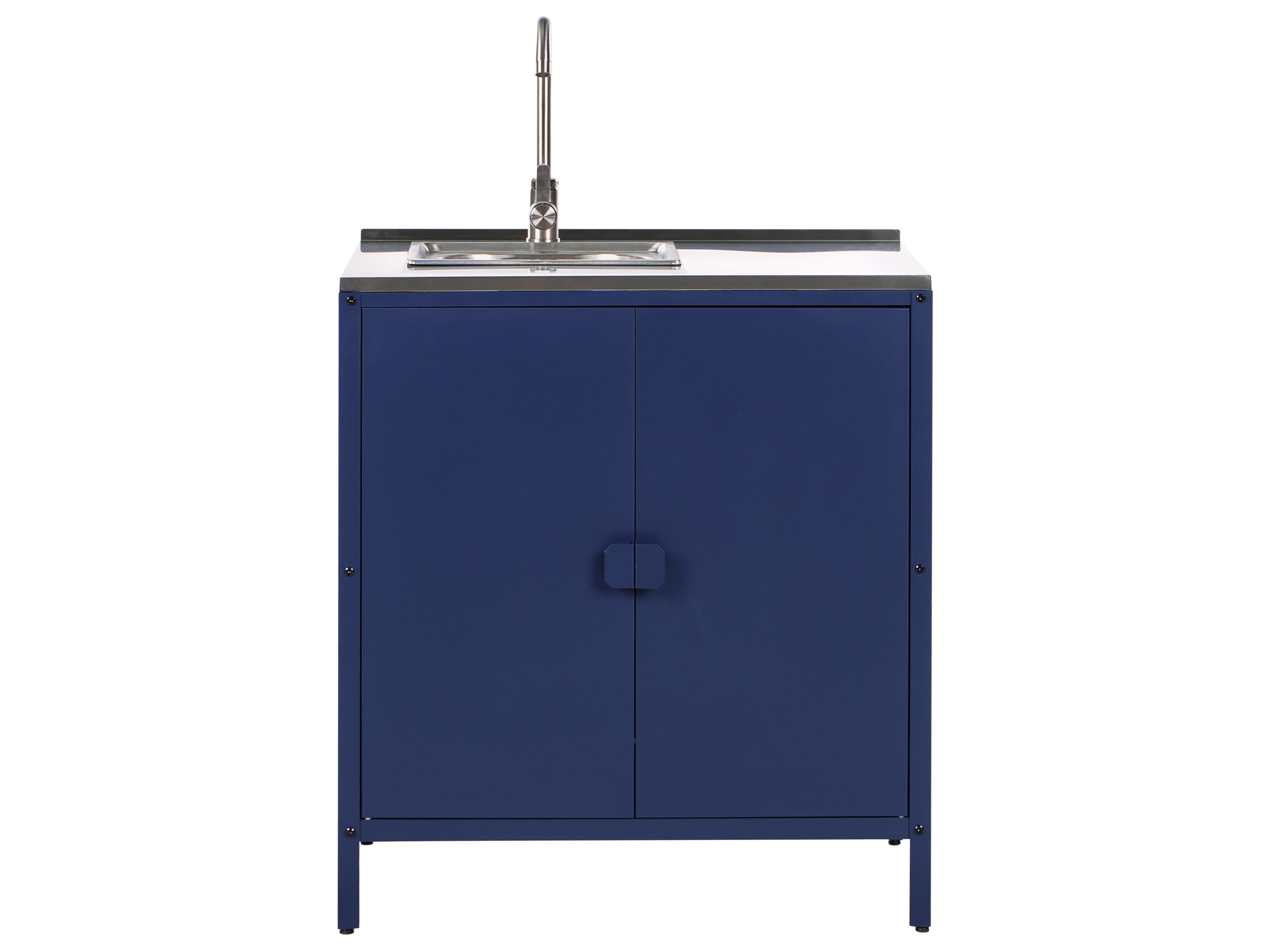 Tuin keukenset 3-delig met spoelbak VILAMA Metaal Blauw