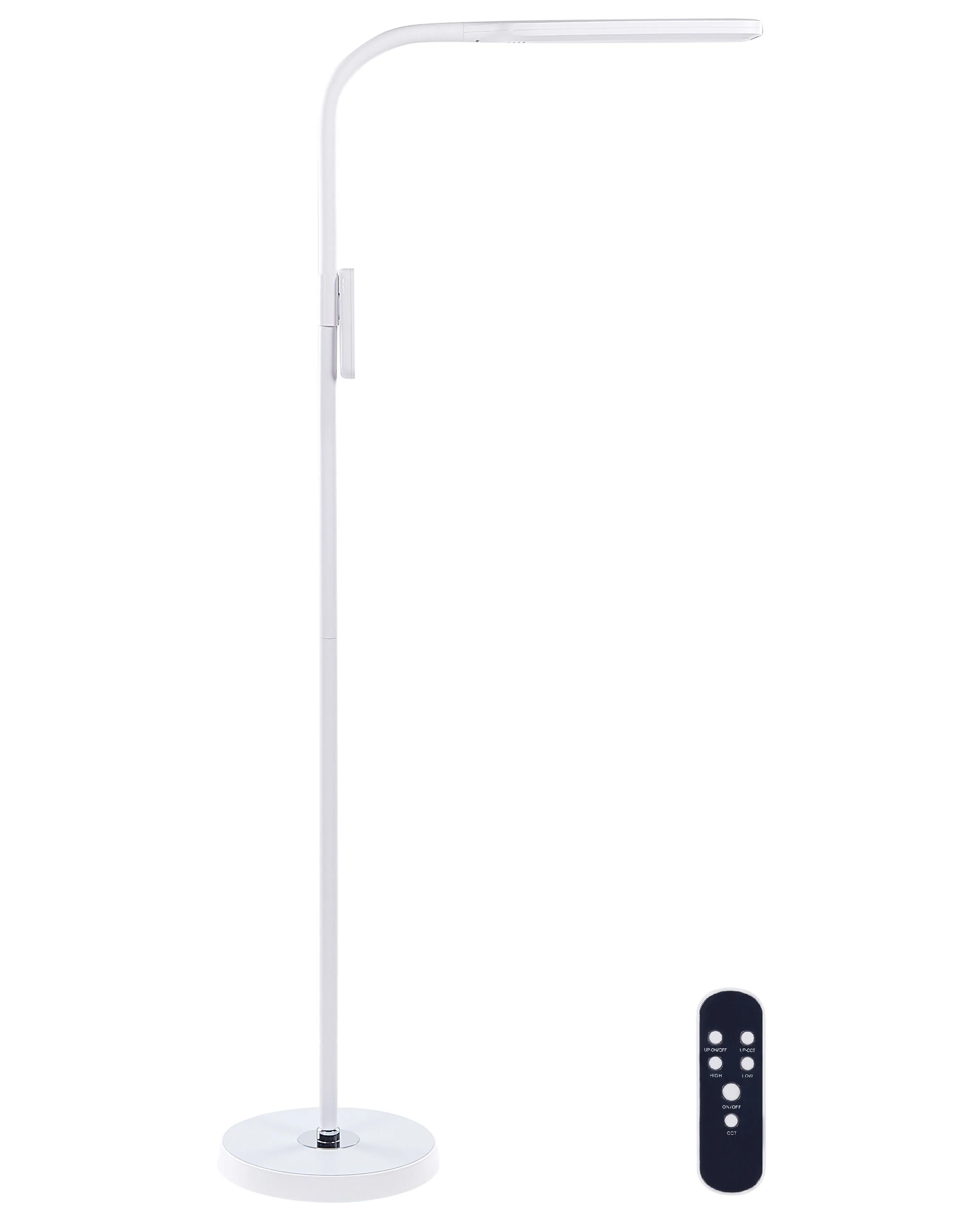 LED staande lamp ARIES met afstandsbediening met dimmer Metaal Wit